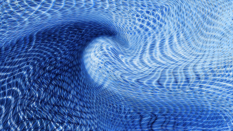 The Electric Blue Ocean Wave Digital Art by Daniel Politte