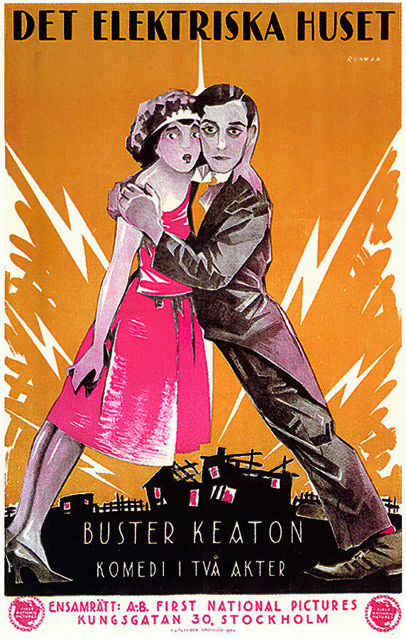 The Electric House, 1922 - art by Eric Rohman Mixed Media by Movie World Posters