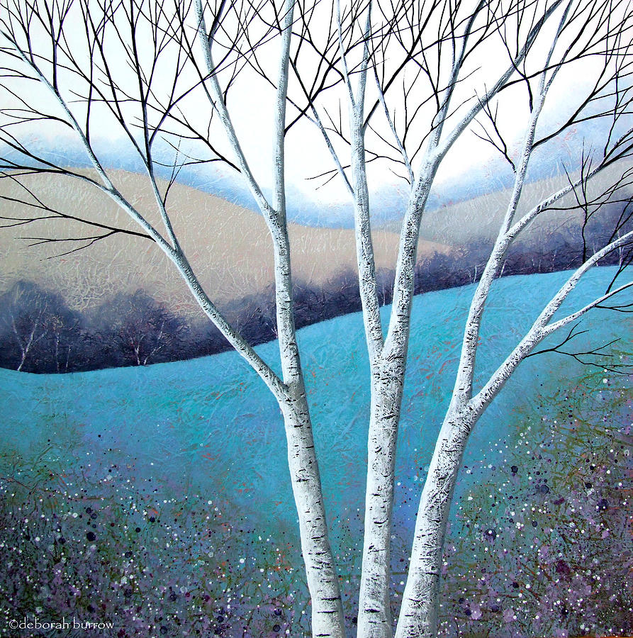 Tree Painting - The Elegant Birches by Deborah Burrow