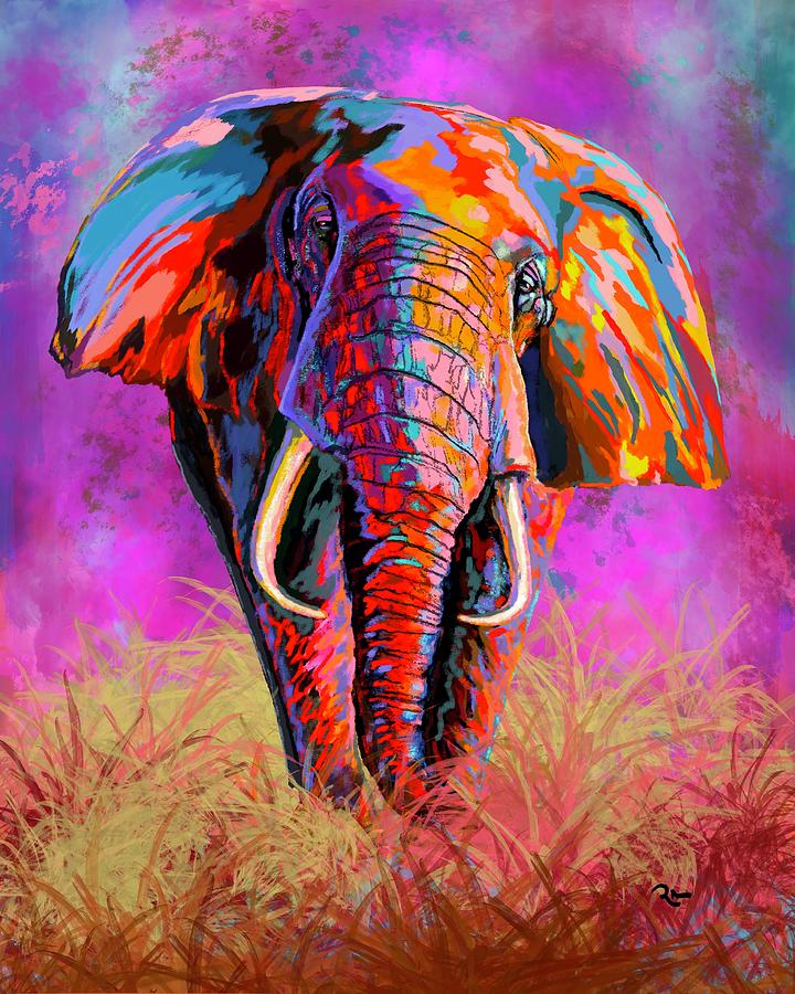 The Elephant Dance  Digital Art by Mark Ross