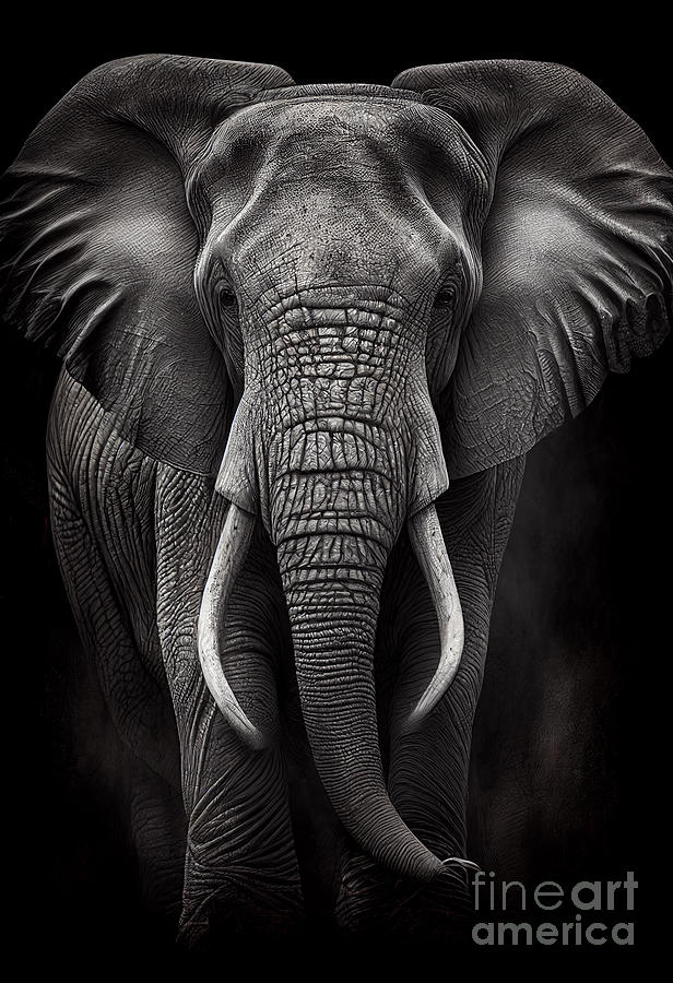 The elephant, my friend Mixed Media by Binka Kirova