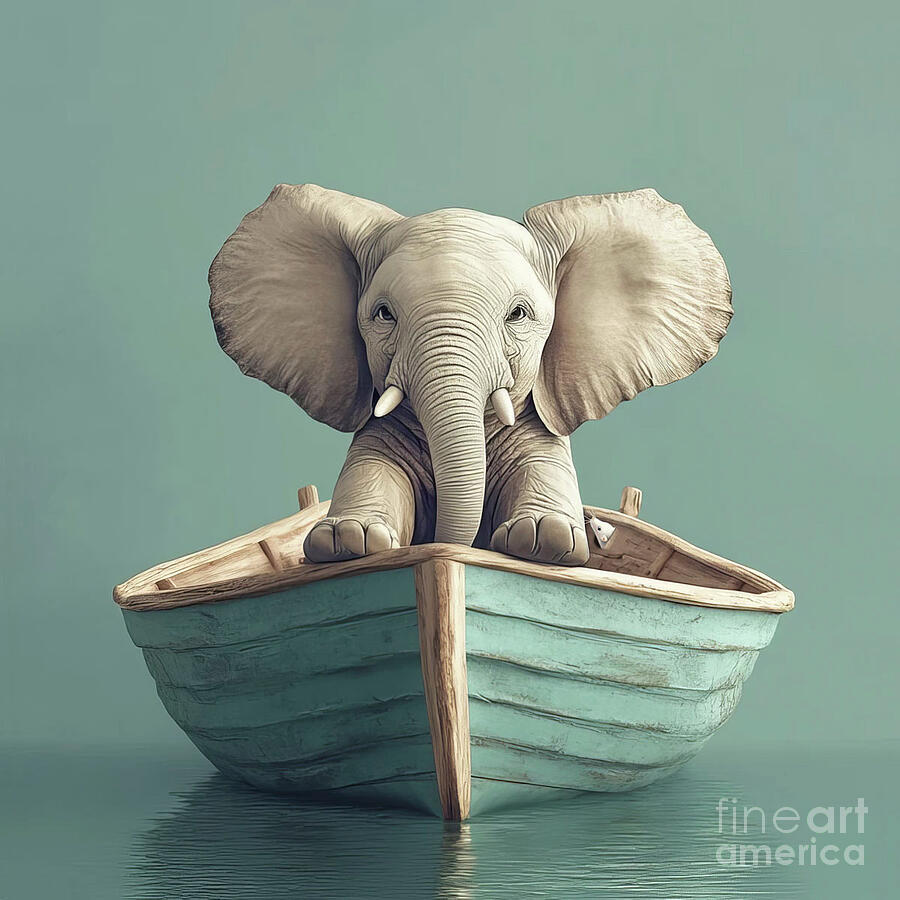 The Elephants Impossible Voyage Ai Art by Lori Lea Studios
