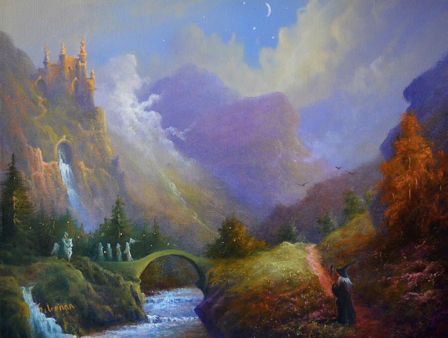 The Elven Bridge Painting by Ray Gilronan - Fine Art America