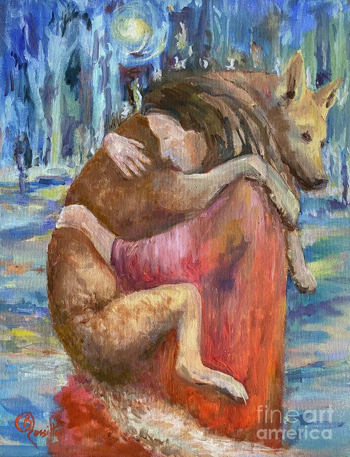 The Embrace Painting by B Rossitto