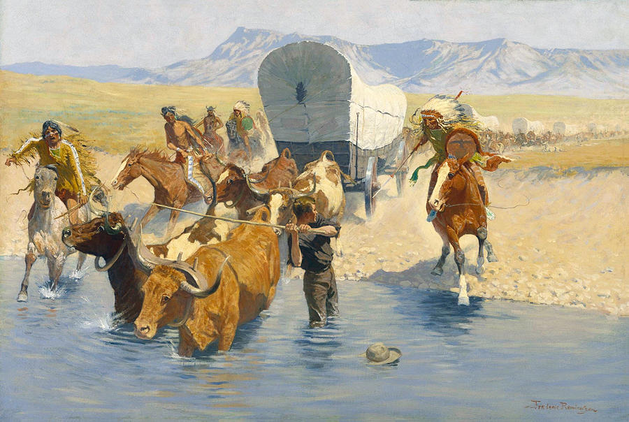 The Emigrants - Frederic Remington Painting by War Is Hell Store