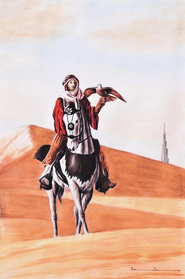 The Emirati Painting by Usman Aziz Tarar - Fine Art America