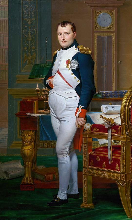 The Emperor Napoleon in His Study at the Tuileries  Painting by Jacques- Louis David
