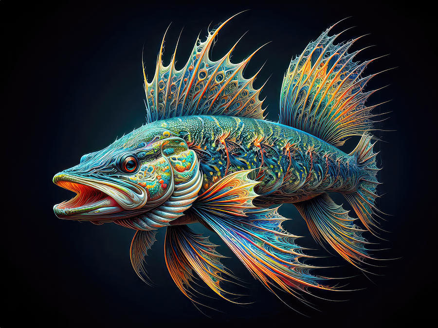 Fish Digital Art - The Empress of Emerald Waters by Bill and Linda Tiepelman