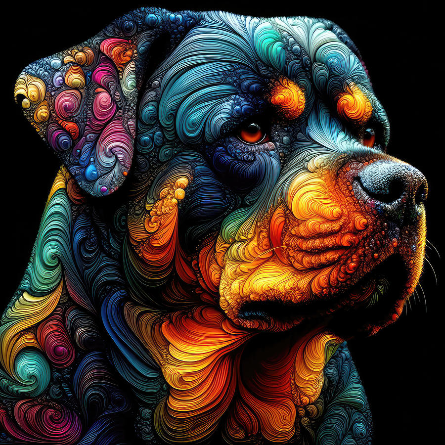 The Enchanted Rottweiler Digital Art by Bill and Linda Tiepelman