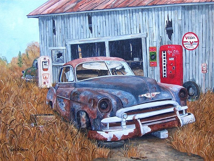 Abandoned Gas Station Painting - The End of the Road by Patti Gilley