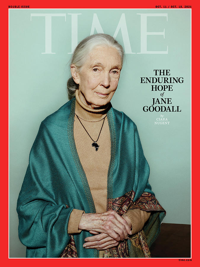 Chimpanzee Photograph - The Enduring Hope of Jane Goodall by Photograph by Nadav Kander for TIME