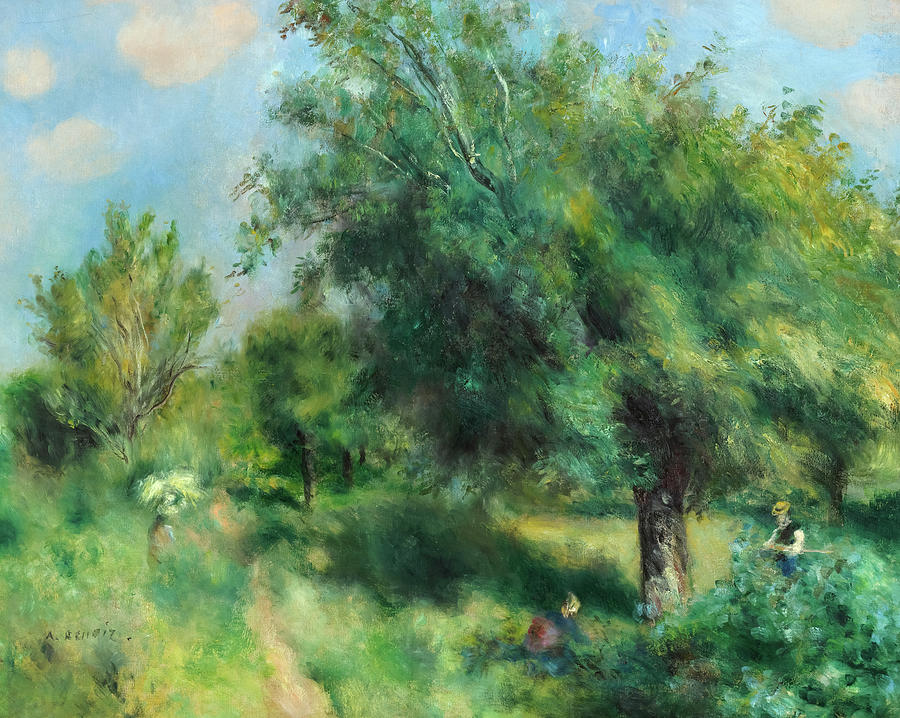 The English Pear Tree, Orchard At Louveciennes Painting by Pierre ...