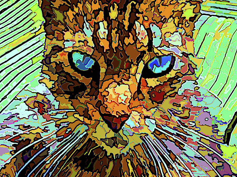 The Enigmatic Cat Digital Art by McRoa - Fine Art America