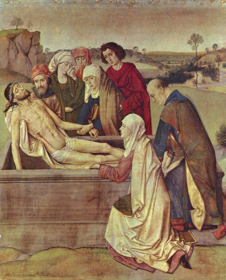 Dirk Painting - The Entombment by Dirk Bouts