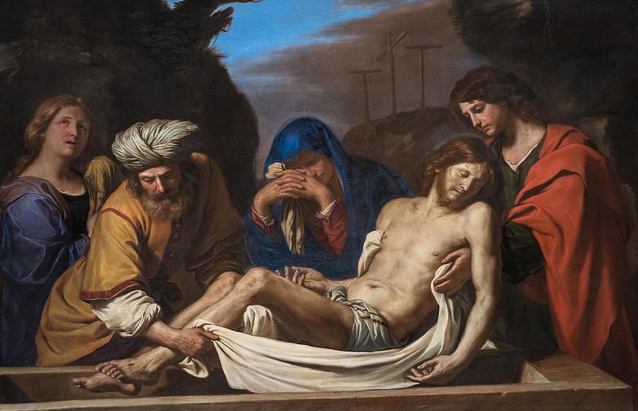 Guercino Drawing - The Entombment  by Guercino