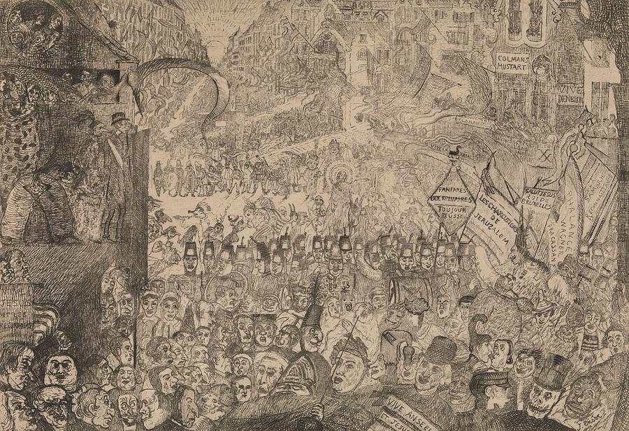 The Entry of Christ into Brussels Painting by James Ensor | Pixels