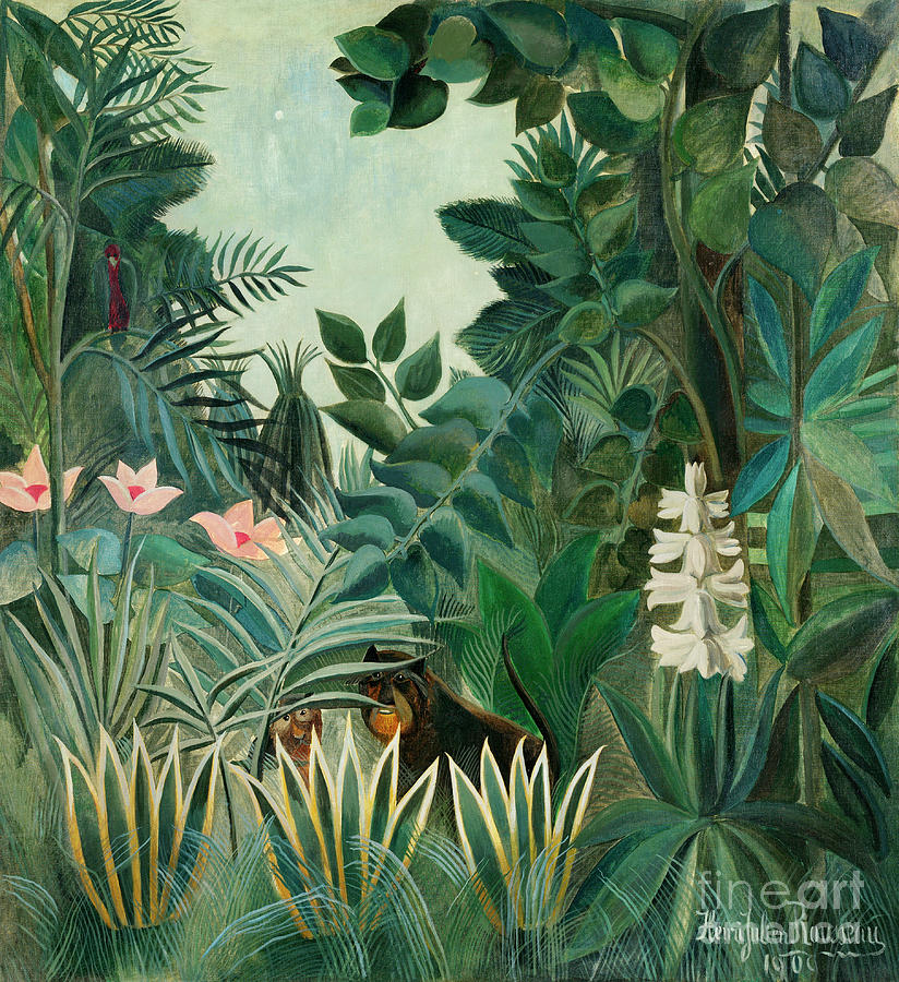 The Equatorial Jungle by Henri Rousseau Painting by - Henri Rousseau