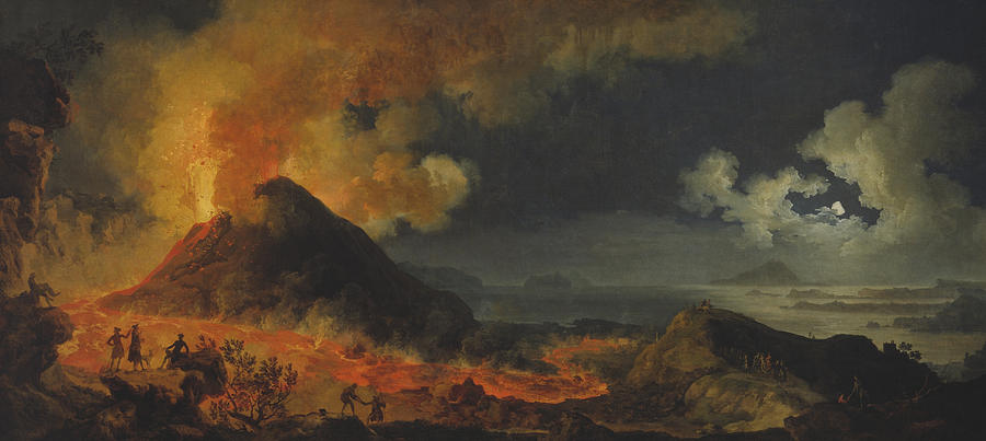 The Eruption of Vesuvius Painting by Pierre-Jacques Volaire