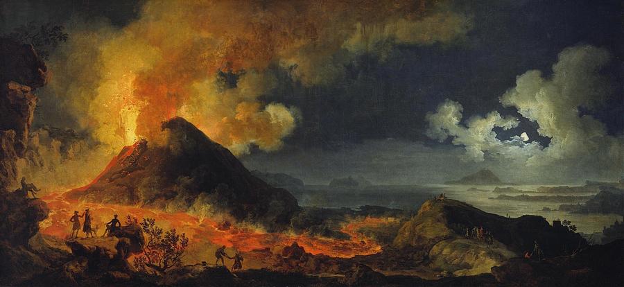 The Eruption Of Vesuvius Drawing By Pierre Jacques Volaire French Fine Art America 9037