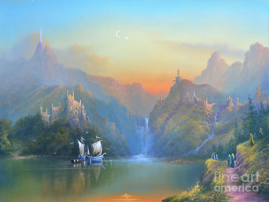 The Lord Of The Rings Painting -  Eternal Land Of The Elves by Joe Gilronan