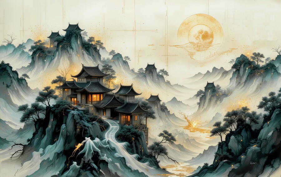 The Ethereal Allure of Asian Landscapes Mixed Media by Russ Harris The Ethereal Allure of Asian Landscapes Mixed Media by Russ Harris