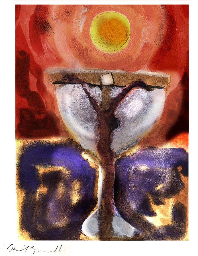Eucharist Painting - The Eucharist and the Trinity by Daniel Bonnell
