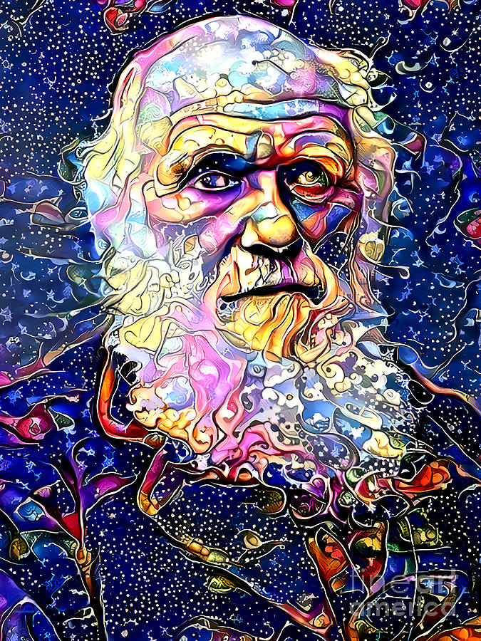 The Evolution of Charles Darwin In Vibrant Colors 20210326 Photograph by Wingsdomain Art and Photography