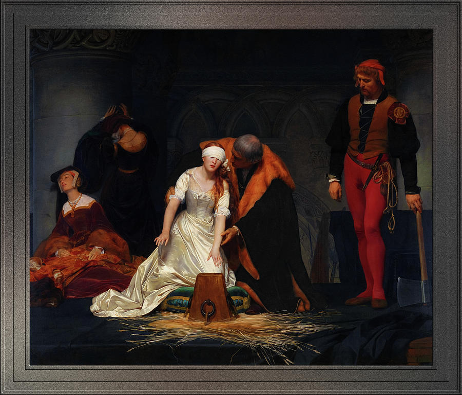 The Execution of Lady Jane Grey by Paul Delaroche Classical Art Old