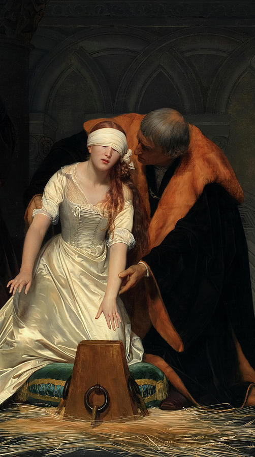 The Execution Of Lady Jane Grey Detail Painting By Paul Delaroche