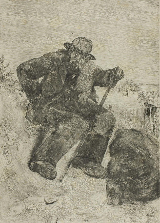 The Exhausted Ragpicker Relief by Jean-Francois Raffaelli