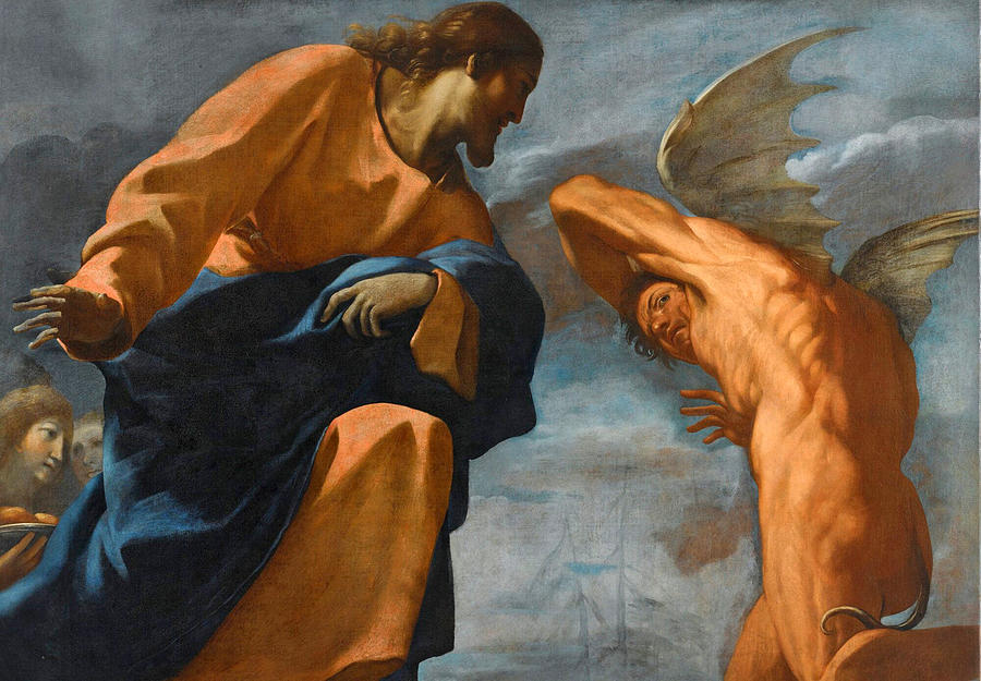 The Expulsion of Lucifer Painting by Emilian school