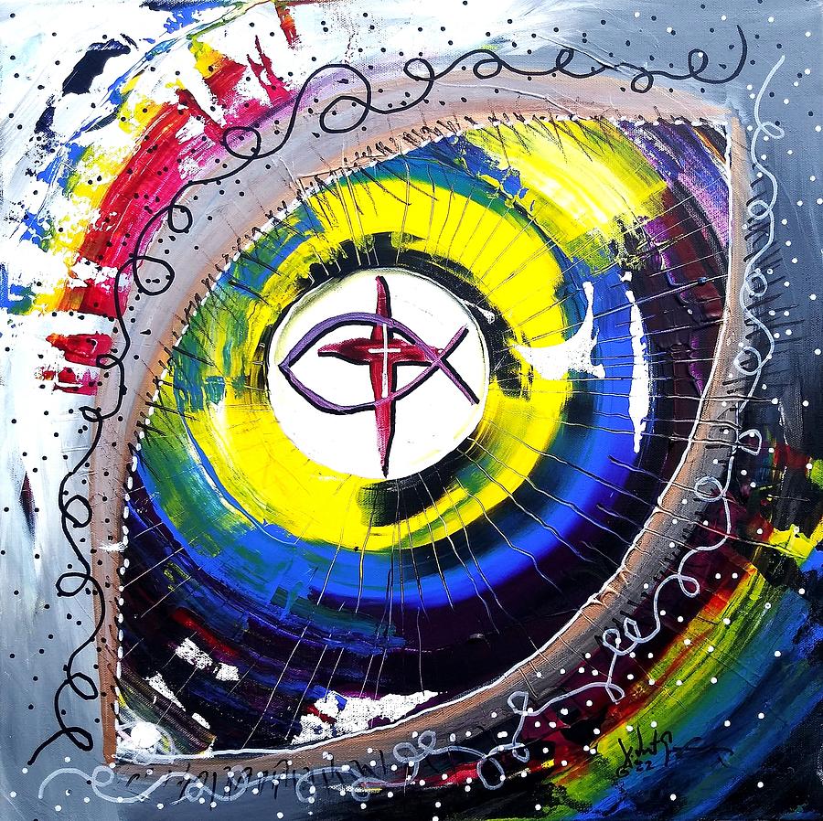 The EYE of ... JESUS Painting by J Vincent Scarpace