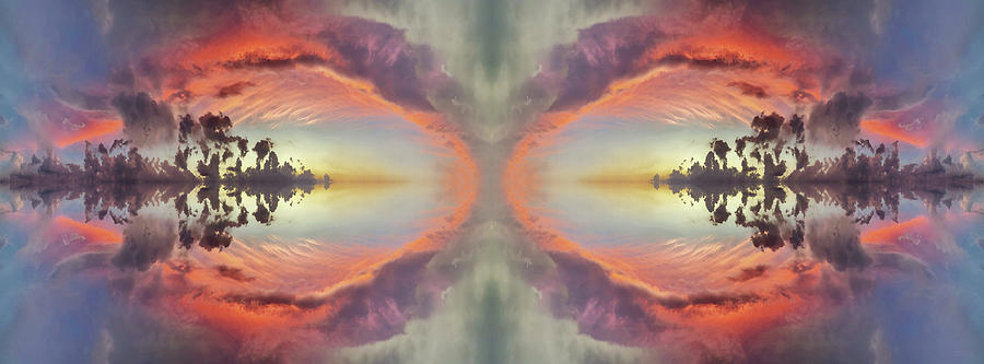 The Eyes of God - mirrored cloudscape abstract Photograph by Peter Herman
