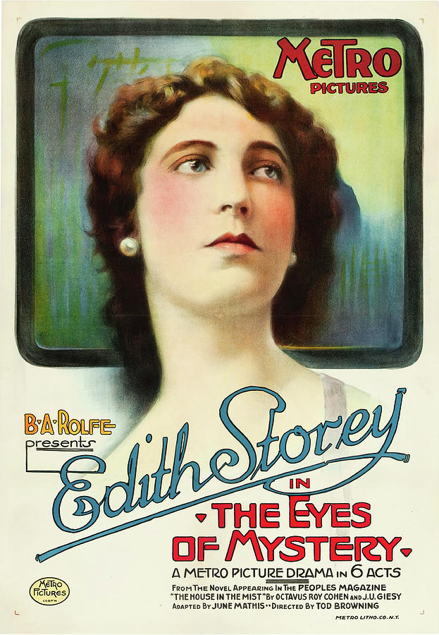The Eyes of Mystery, 1918 Mixed Media by Movie World Posters