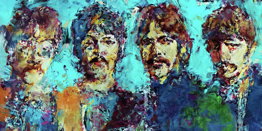 The Fab Four Mixed Media by Russell Pierce