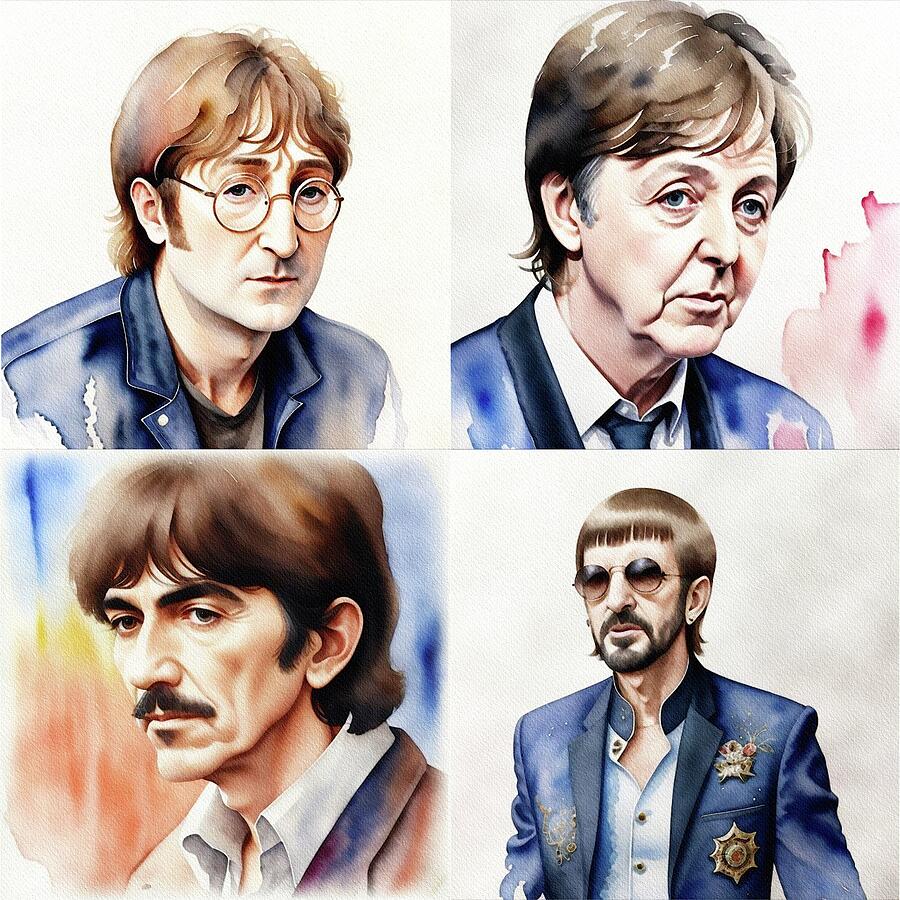 The Fab Four Painting by Sarah Kirk - Fine Art America