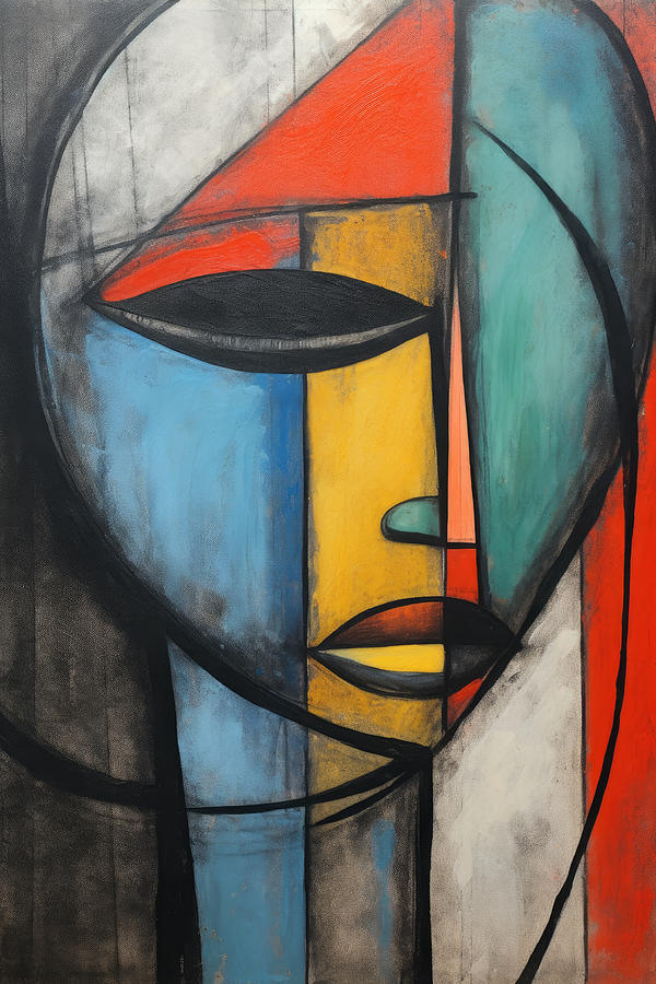 Abstract Painting - The Face No.3 by My Head Cinema