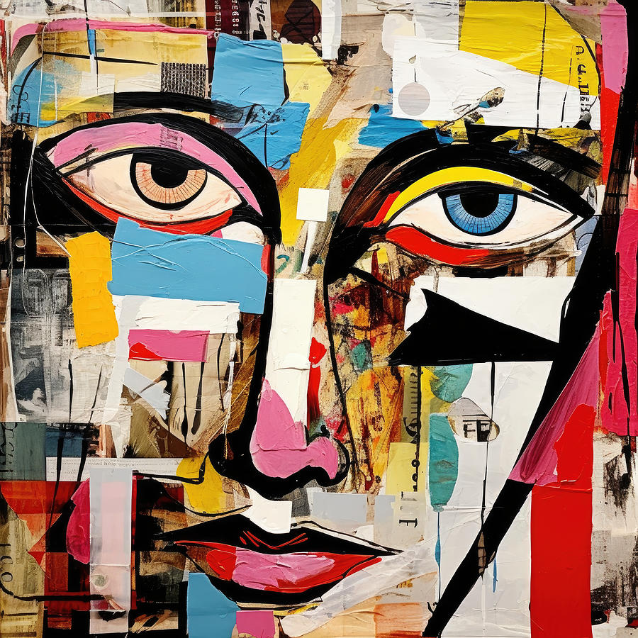Abstract Painting - The Face No.5 by My Head Cinema