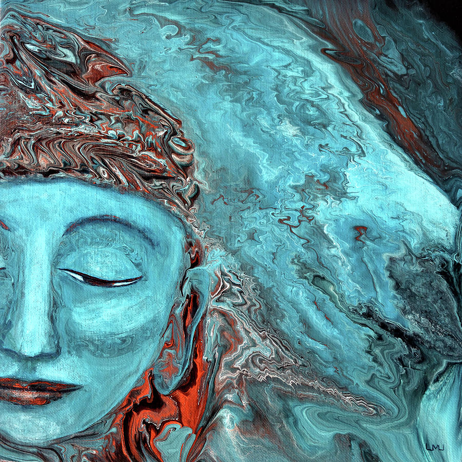 The Face of the Medicine Buddha Painting by Laura Iverson