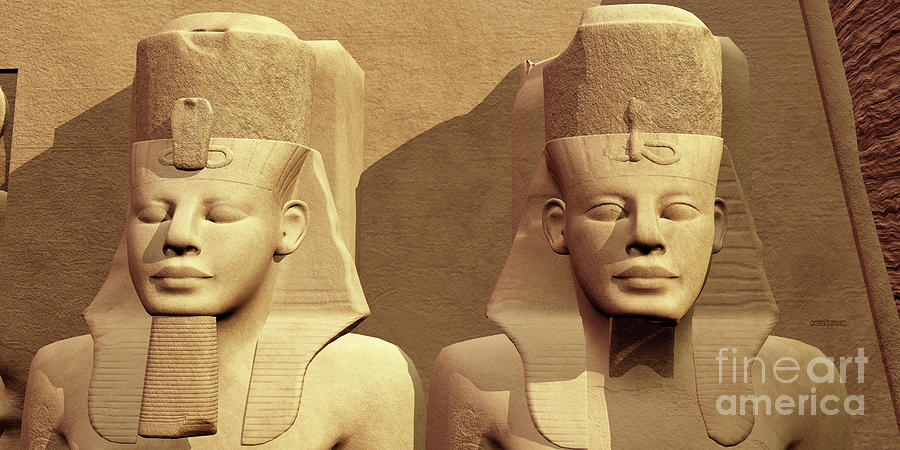 The Faces of Abu Simbel Digital Art by Corey Ford