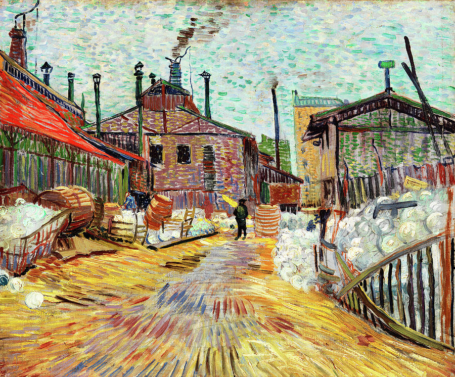 The Factory by Van Gogh Painting by Vincent Van Gogh