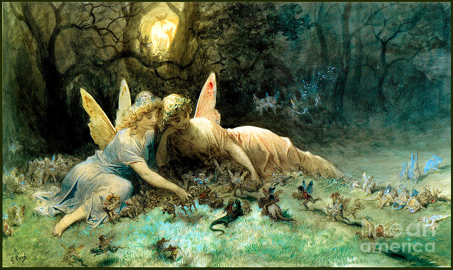 The Fairies A Scene Drawn From Shakespeares The Tempest 1860 Painting