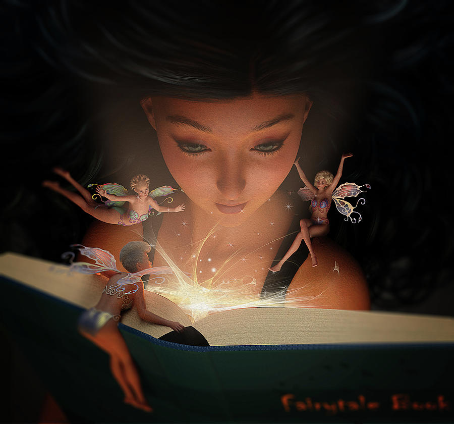 The Fairy Book Digital Art by Alisa Williams