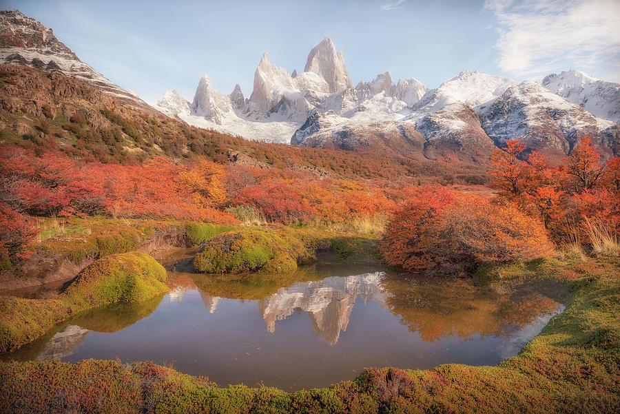 The Fall Color under Fitz Roy3 Photograph by Celia Zhen