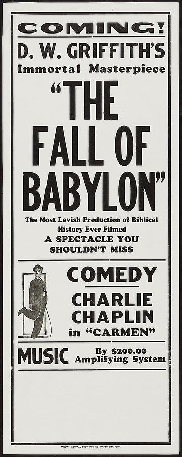 Fall Mixed Media - The Fall of Babylon, 1919 by Movie World Posters