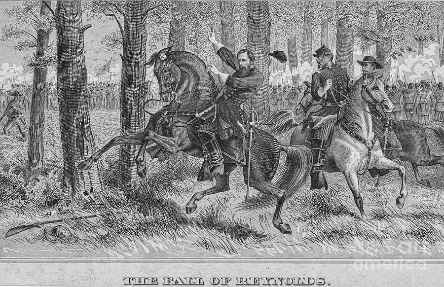 The Fall of Reynolds Gettysburg Digital Art by Randy Steele