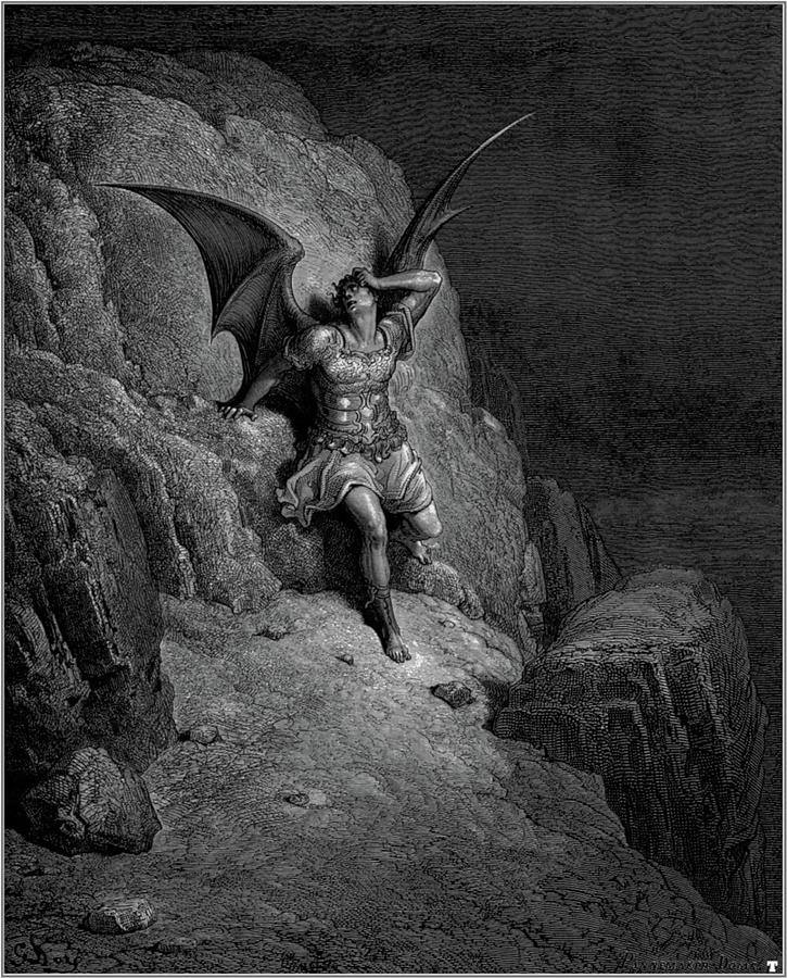 The Fall of Satan Painting by Gustave Dore - Pixels