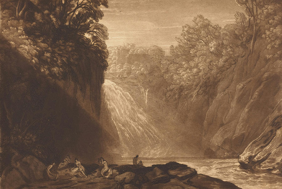 The Fall of the Clyde Drawing by Joseph Mallord William Turner and Charles Turner