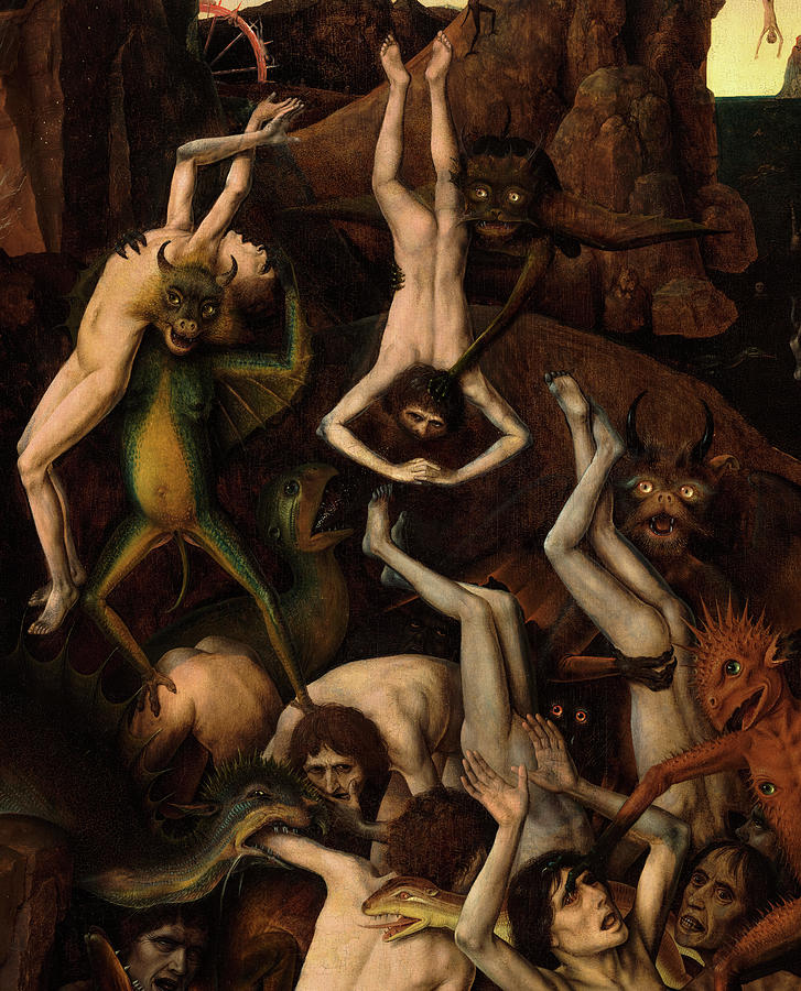 The Fall Of The Damned, Detail Painting by Dirk Bouts