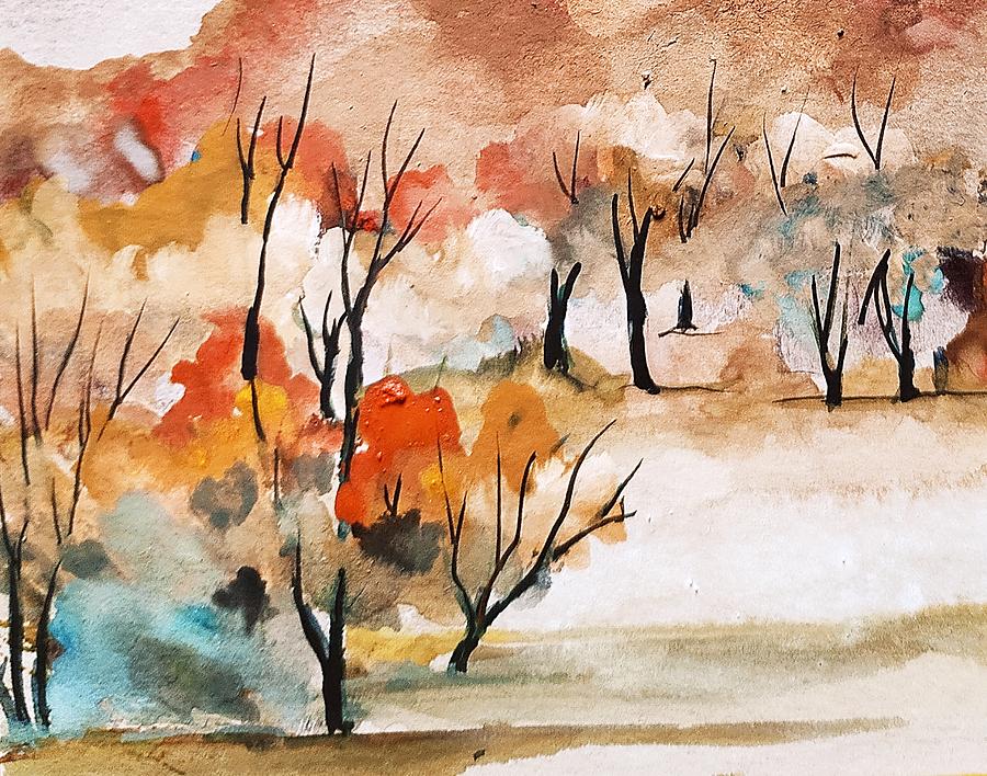 The Fall Painting by Padamvir Singh